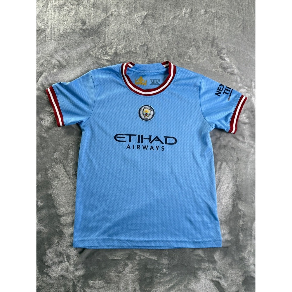 Puma Manchester City 2022-23 Home Jersey Youth Size 26 Aden 11 Blue Soccer Shirt